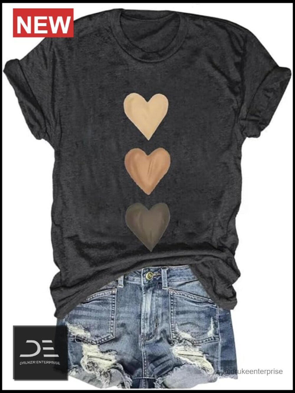 Vintage Floral Graphic Tee Short Sleeve Loose Fit T-Shirt